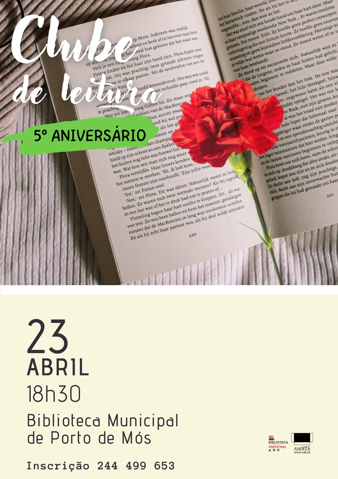 5º aniversário do Clube de Leitura