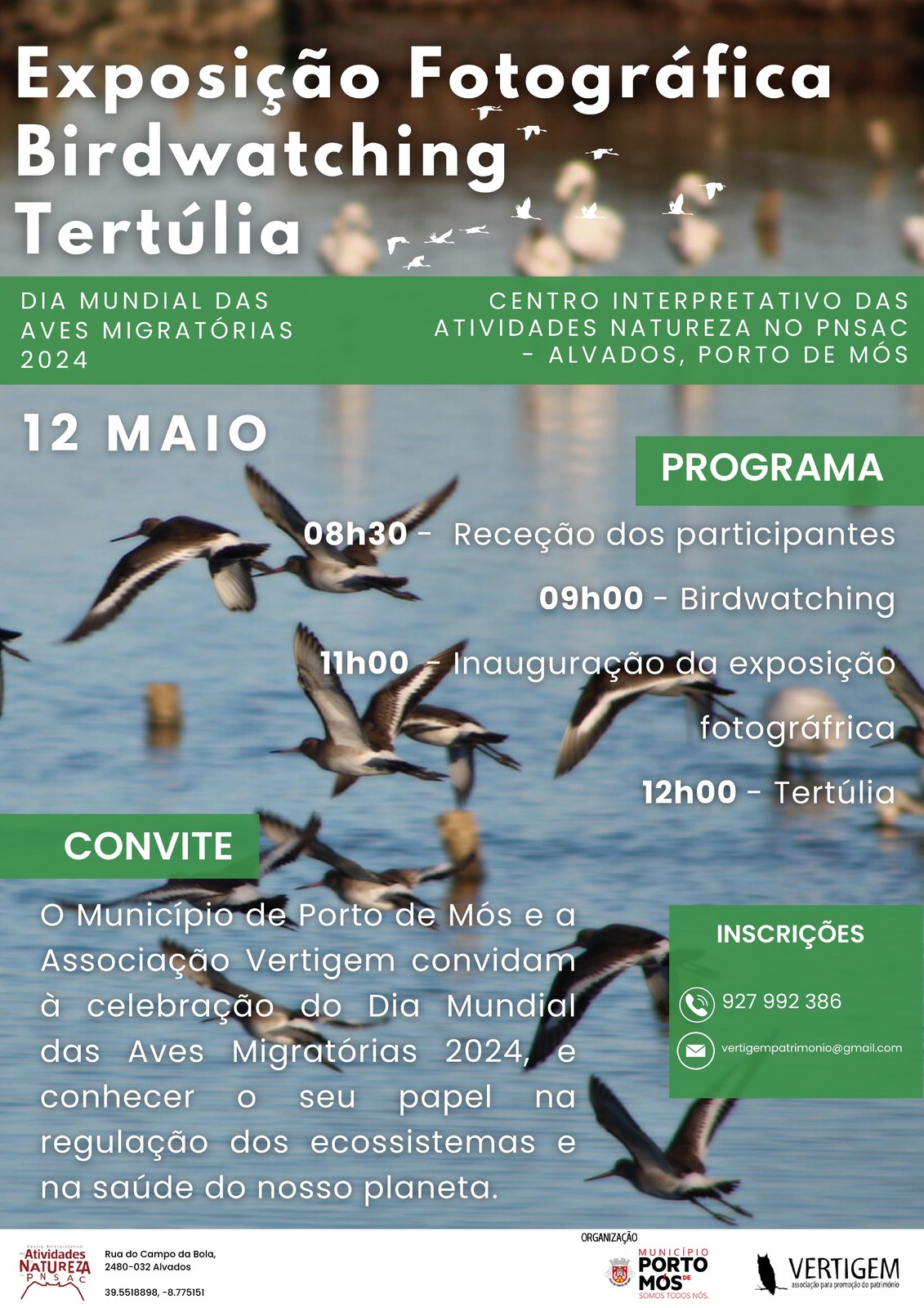 Dia Mundial das Aves Migratórias - Exposição Fotográfica, Birdwatching e Tertúlia