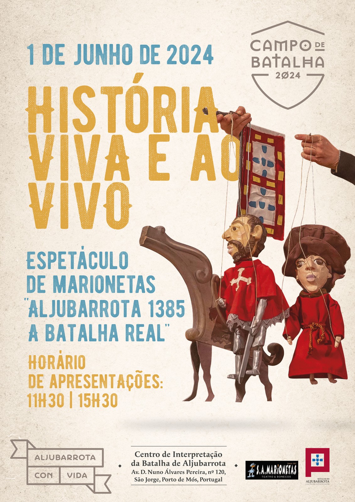 História Viva e ao Vivo - Espetáculo de Marionetas