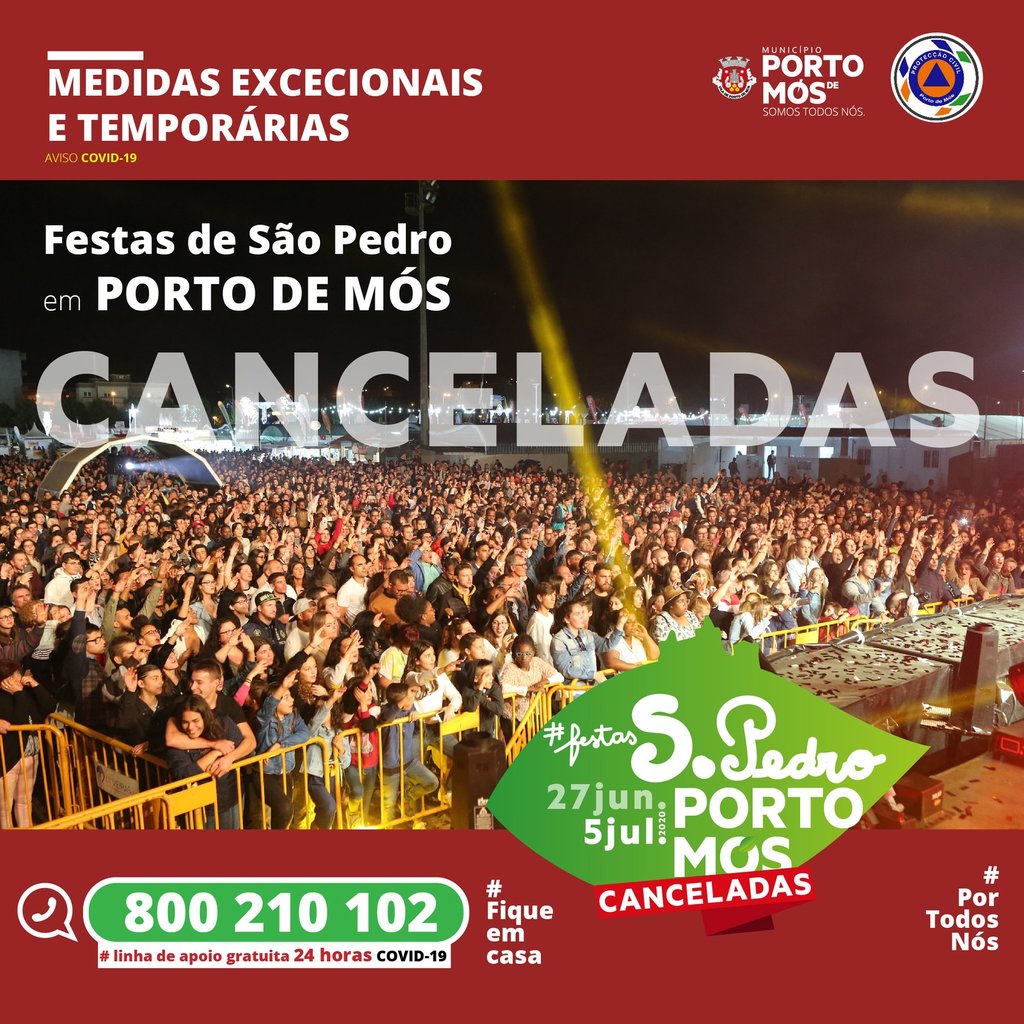 Festas de São Pedro em Porto de Mós canceladas