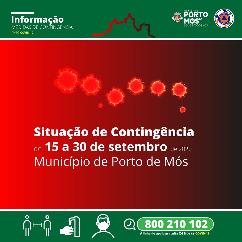 Comunicado COVID-19 - Situação de Contingência de 15 a 30 de setembro de 2020 Município de Po...