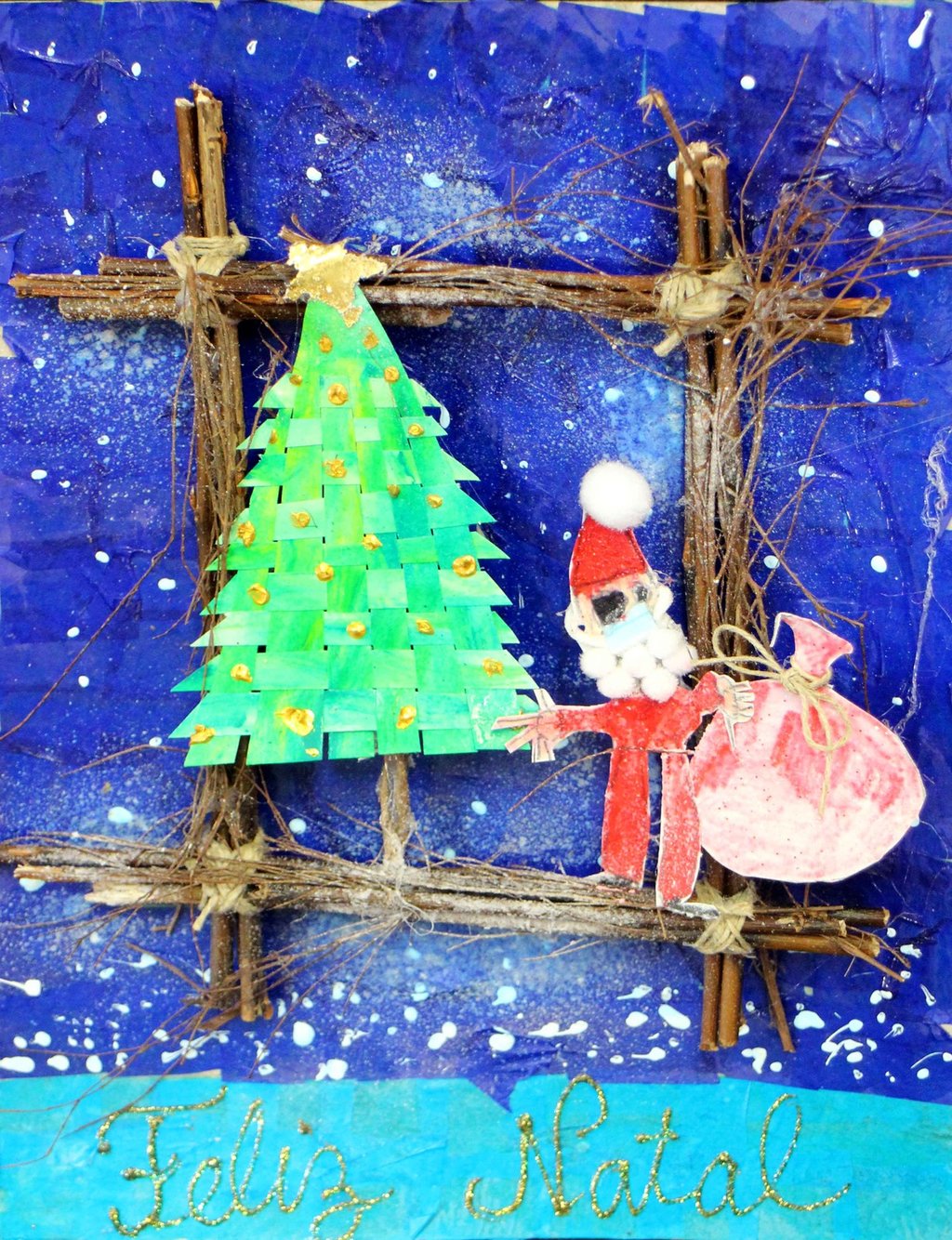 " O Pai Natal a Dar Presentes" foi o postal de Natal vencedor da XIII edição do Concurso dos Post...