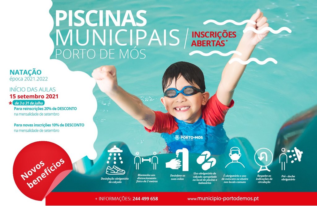 Piscinas Municipais - Inscrições 2021