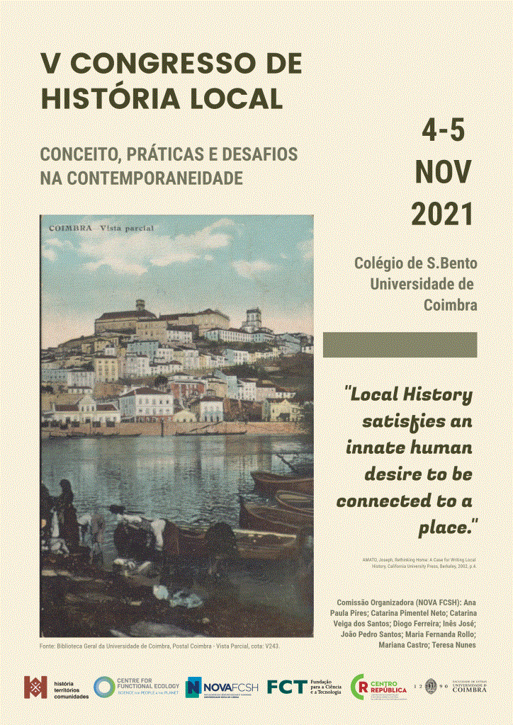 O Arquivo Municipal está presente no V Congresso de História Local, em Coimbra