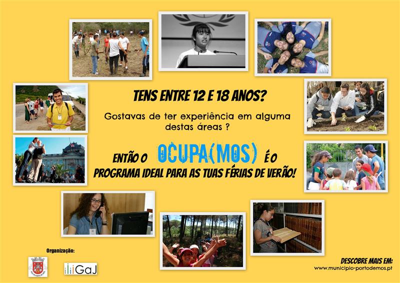Programa Ocupa(Mos) já tem inscrições abertas