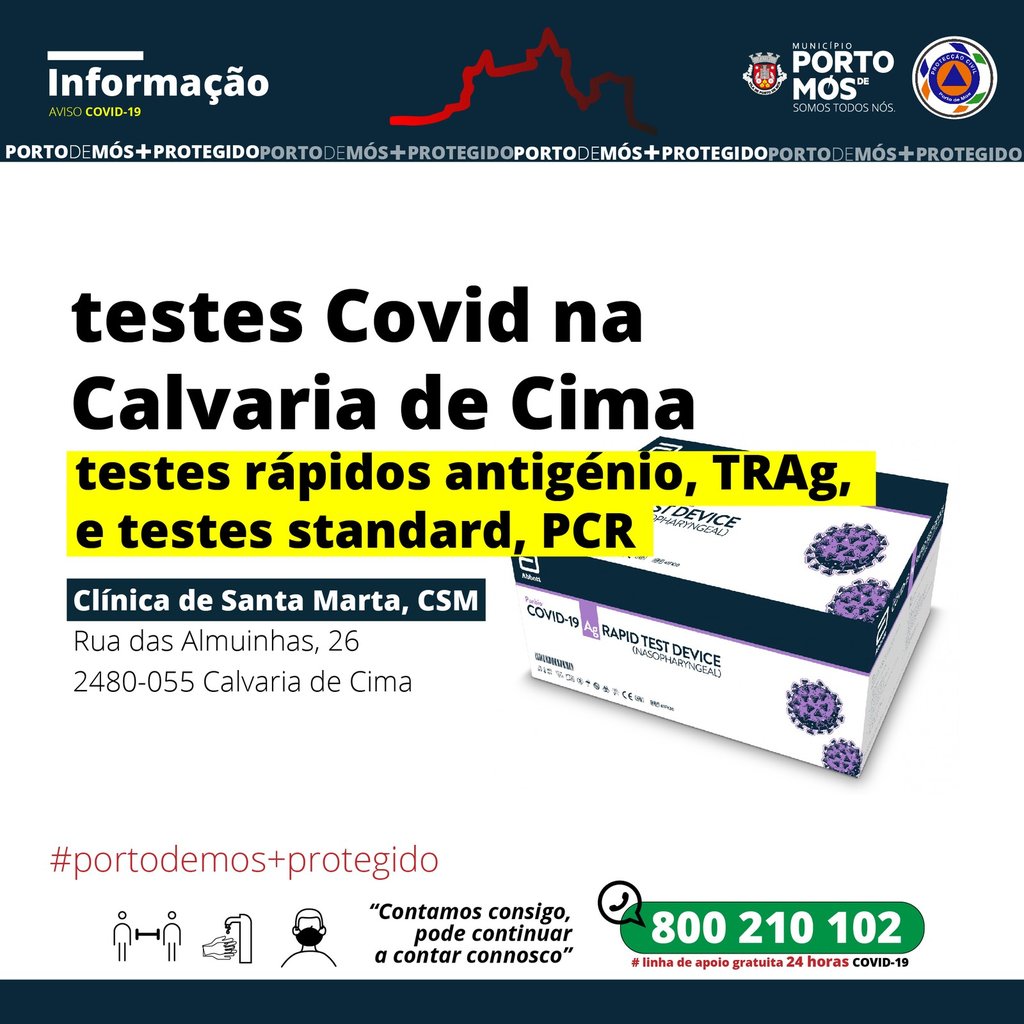 Realização de testes à COVID-19