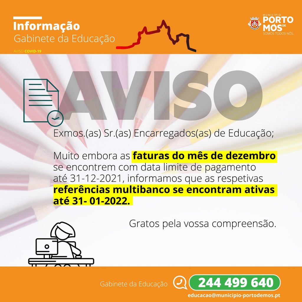 Aviso - Gabinete da Educação 