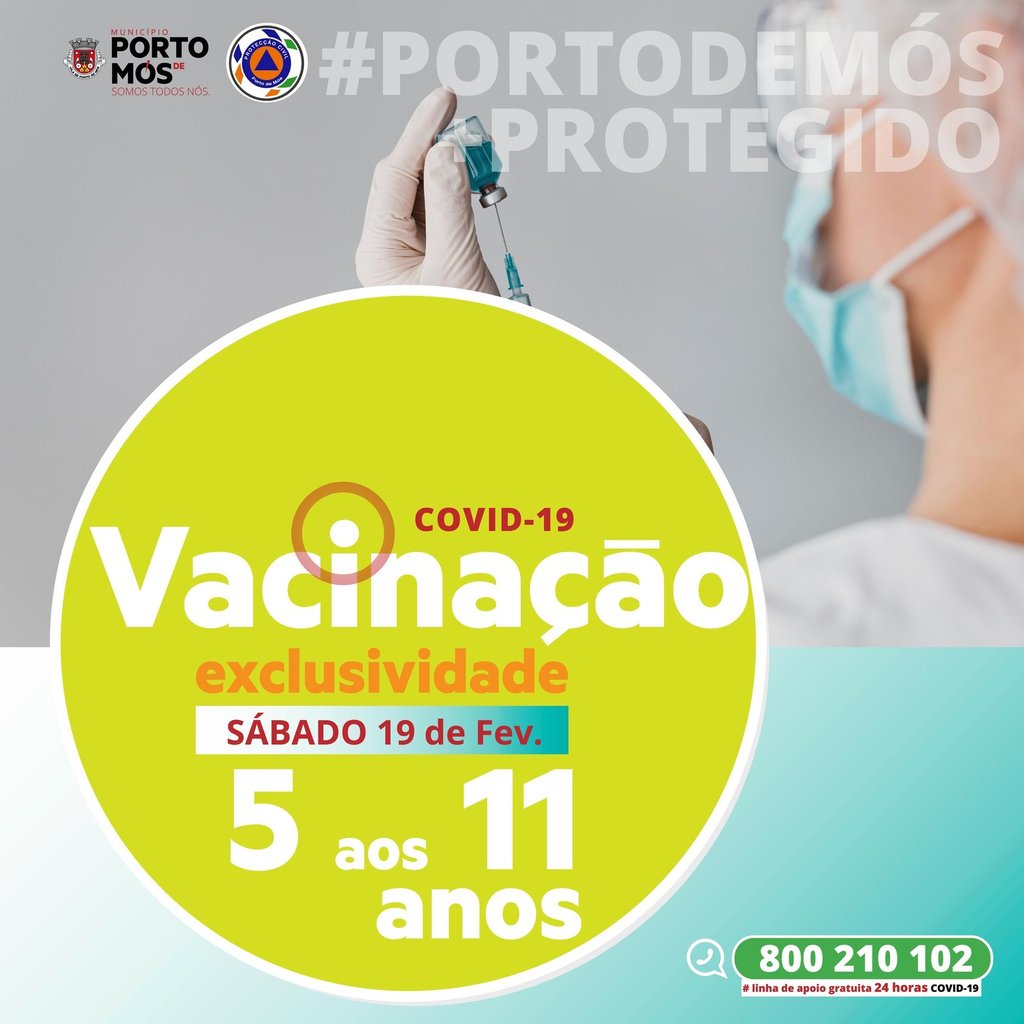 Vacinação sábado dia 19 de fevereiro