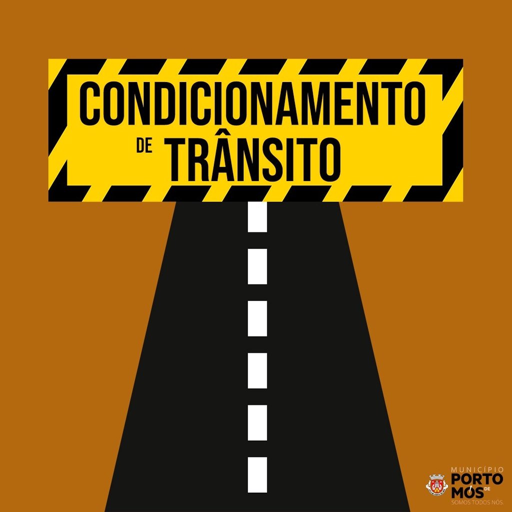 Aviso – Condicionamento de trânsito – Manjoulo