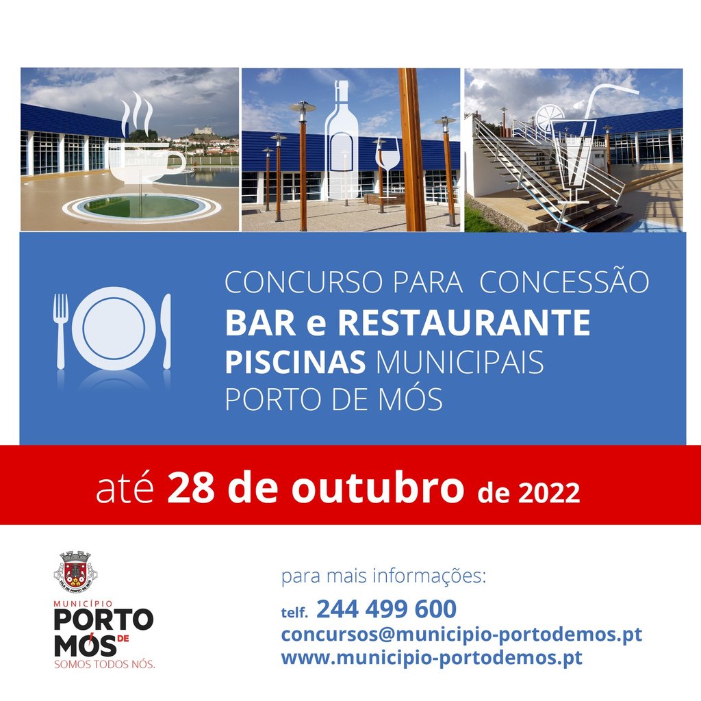 Anúncio do Concurso Público - Concessão de Exploração do Bar sito no Edifício das Piscinas Munici...