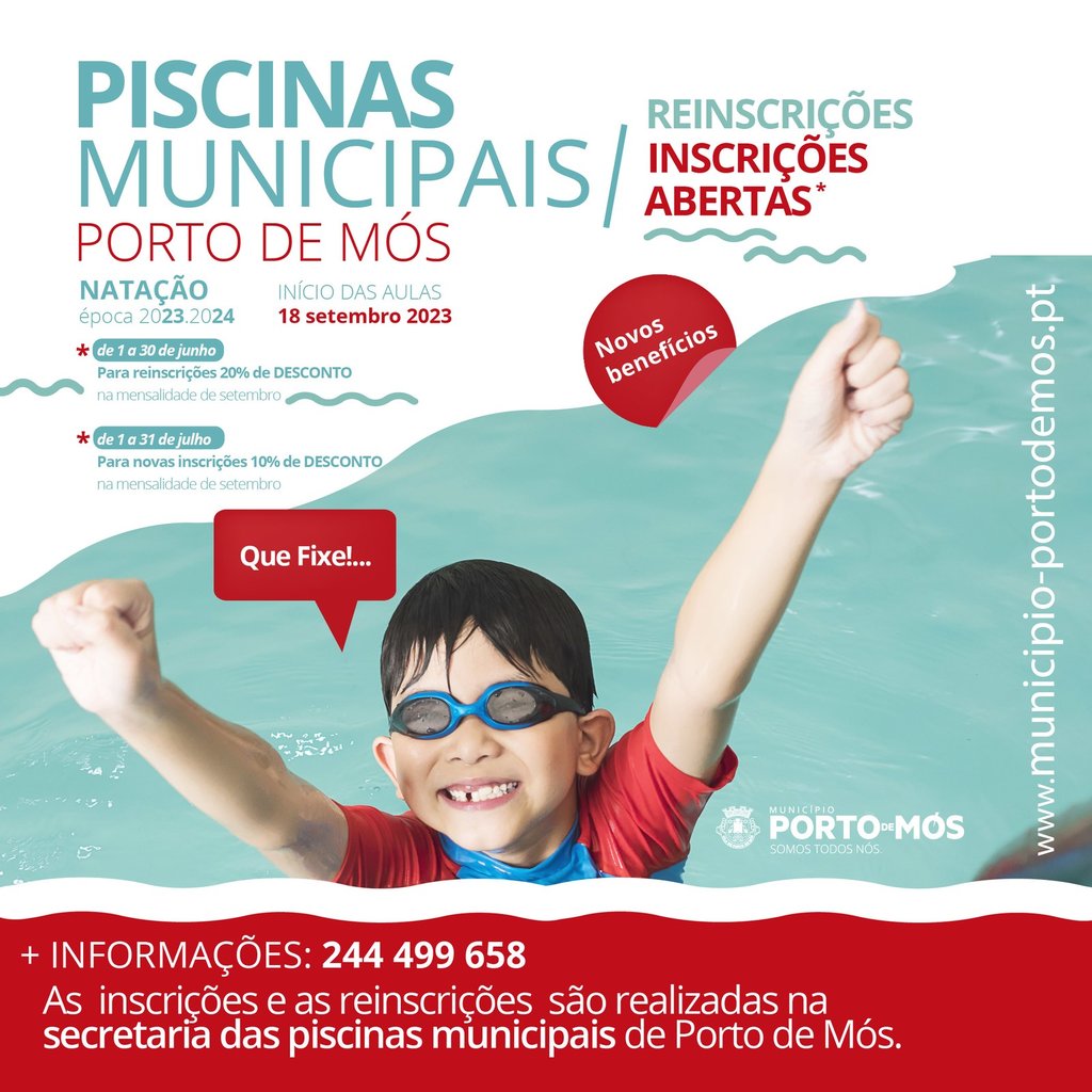 Piscinas Municipais - Inscrições 2023