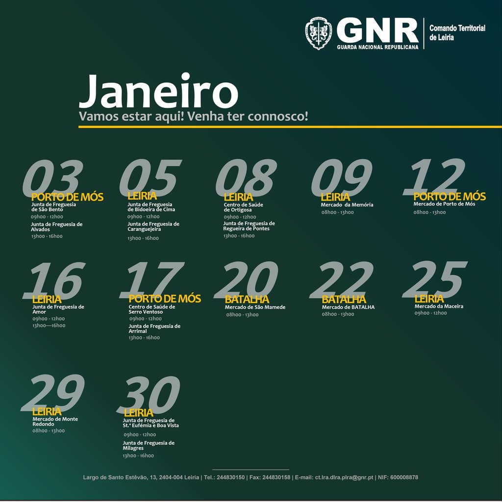 GNR - Sessões de esclarecimento à população - Janeiro 2024