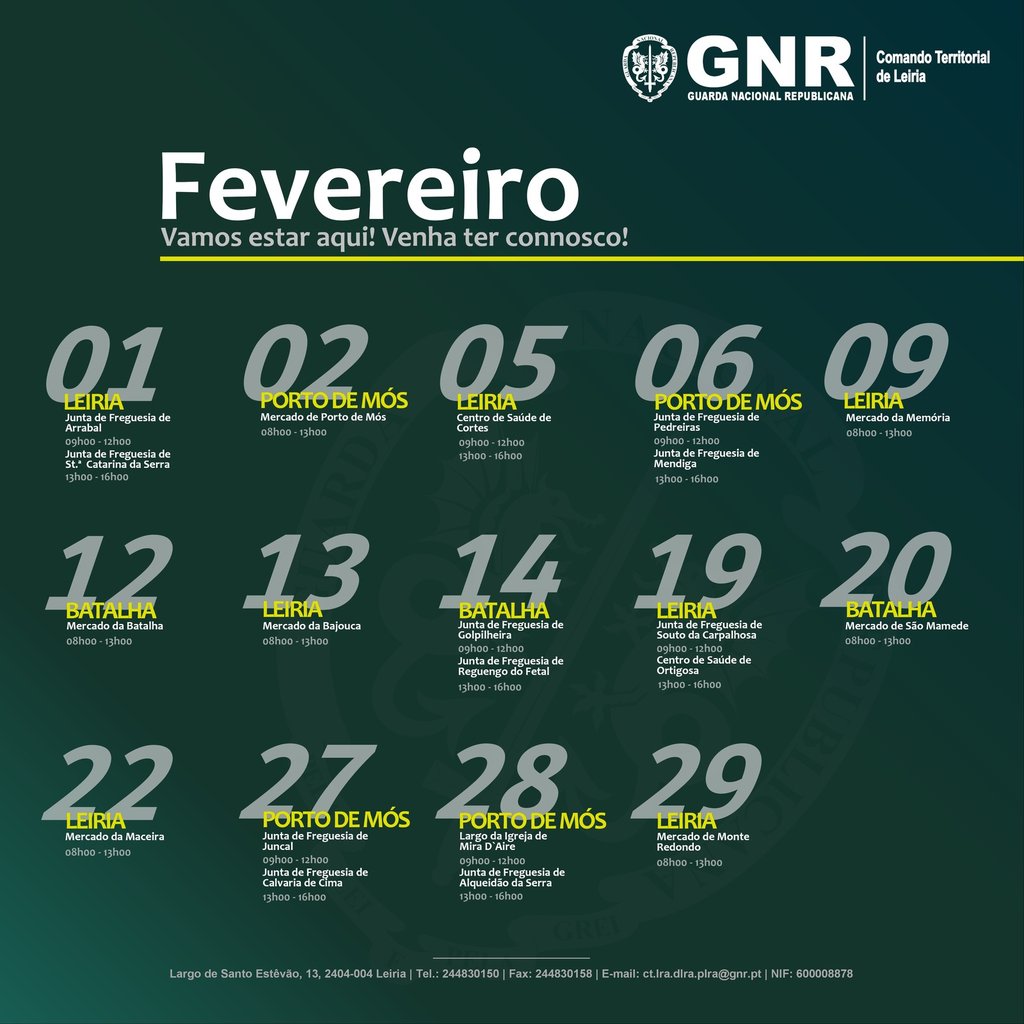 GNR - Sessões de esclarecimento à população - Fevereiro 2024