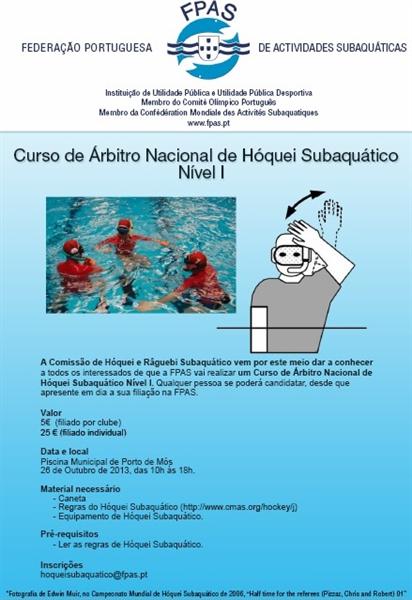 Curso de Árbitro de Hóquei Subaquático