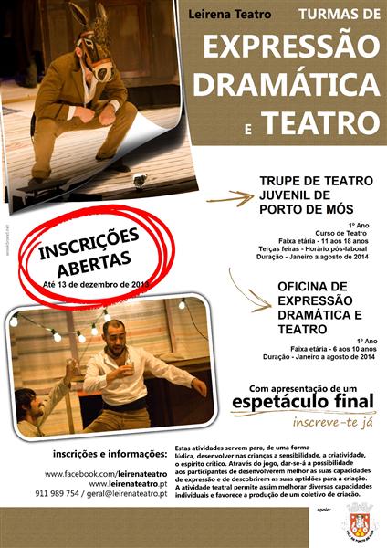 Turmas de Expressão Dramática e Teatro