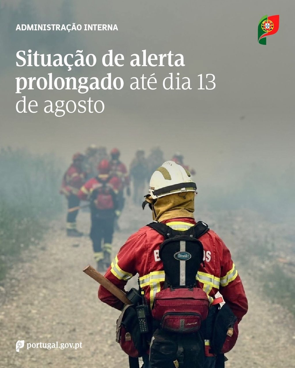AVISO - Governo prolongou a situação de alerta até dia 13 de agosto