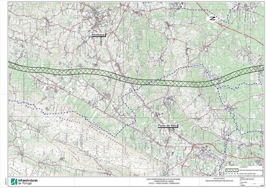 Linha de Alta Velocidade: aprovadas medidas preventivas para o troço Soure/Carregado