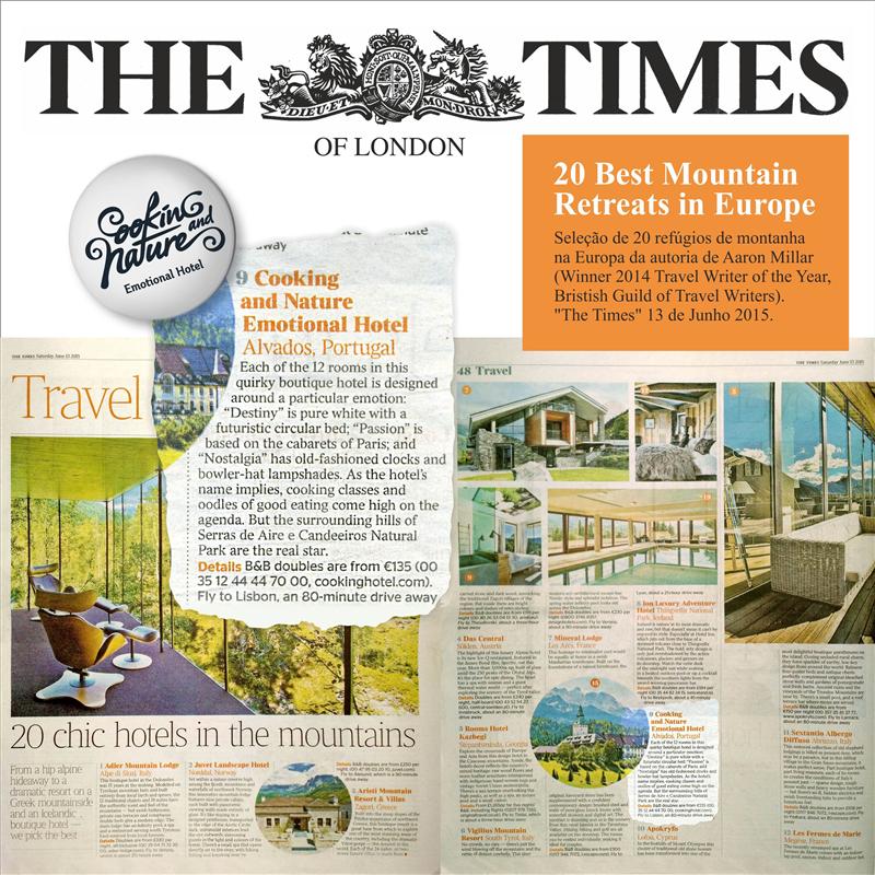 hotel cooking and nature referenciado pelo jornal the times of london