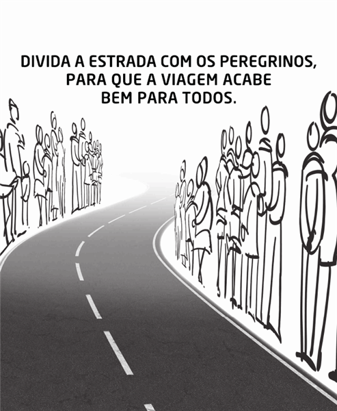 Divida a estrada com os peregrinos para que a viagem acabe bem para todos!