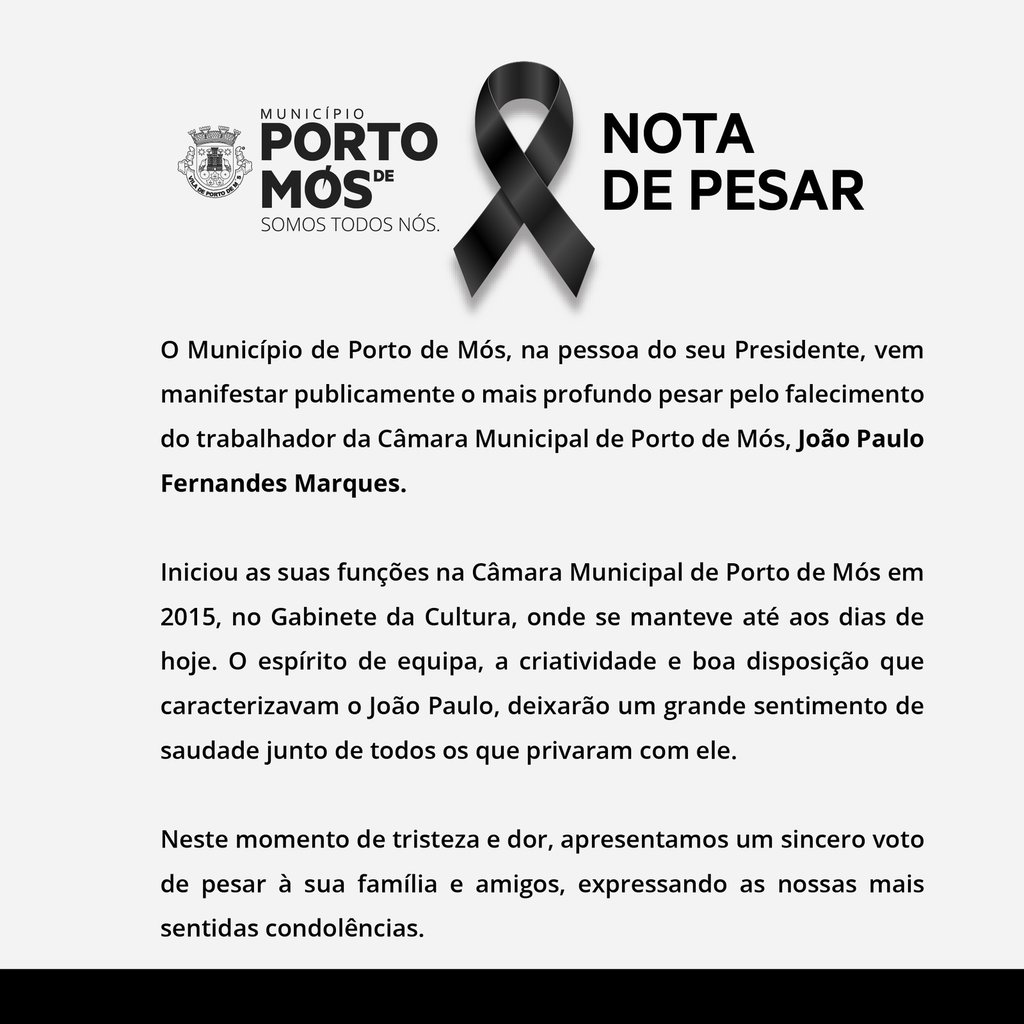 nota de pesar_João Paulo Marques