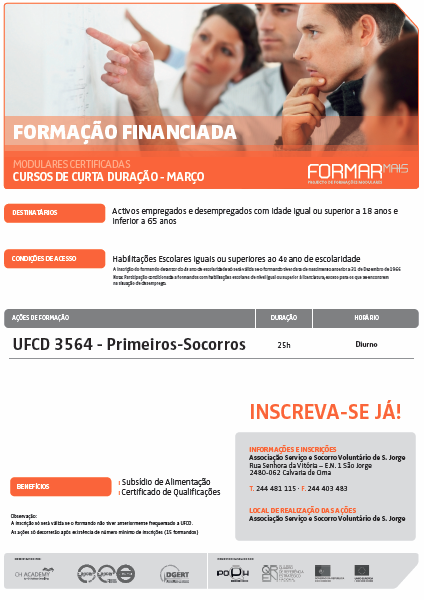 Formação Financiada - Curso de Primeiros Socorros