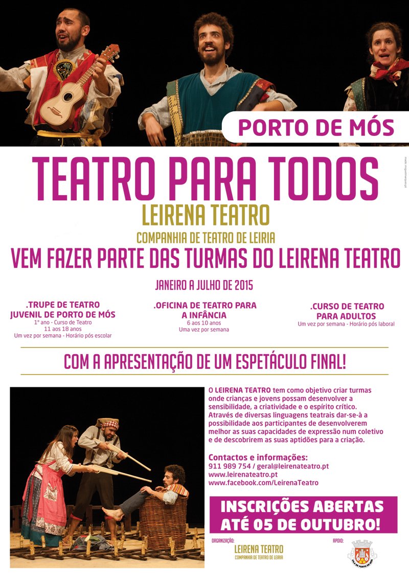 Turmas de Expressão Dramática e Teatro