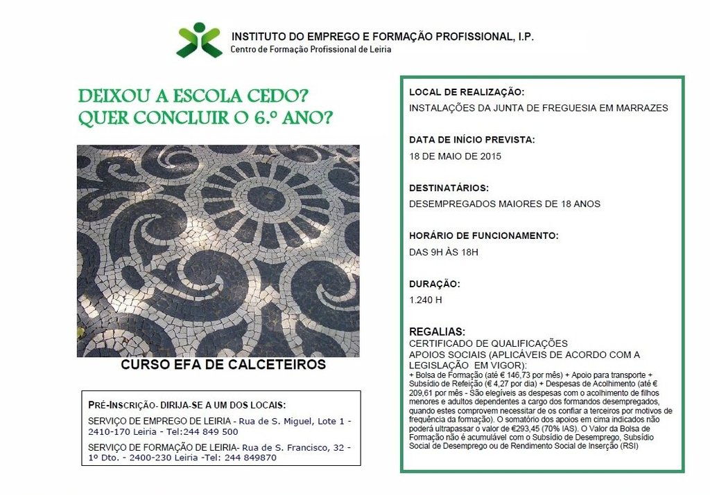 Curso de Calceteiro