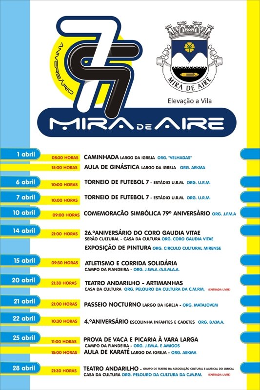 Comemorações dos 79 anos de elevação a freguesia de Mira de Aire