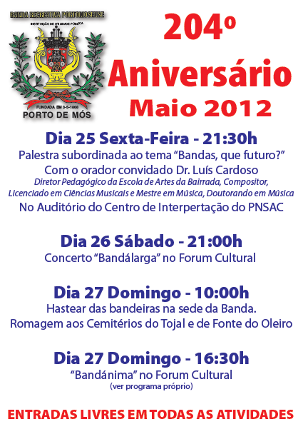 204º Aniversario da Banda Recreativa Portomosense