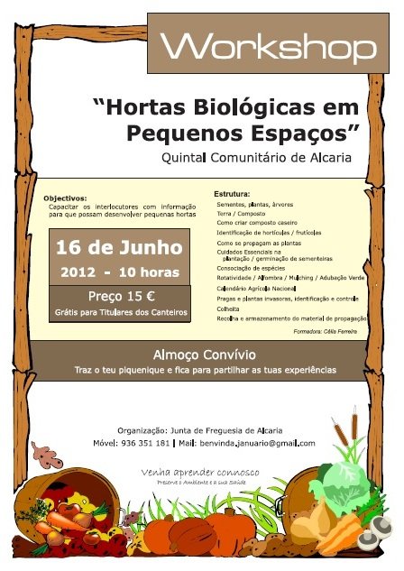 Workshop de Hortas Biologicas em Pequenos Espaços