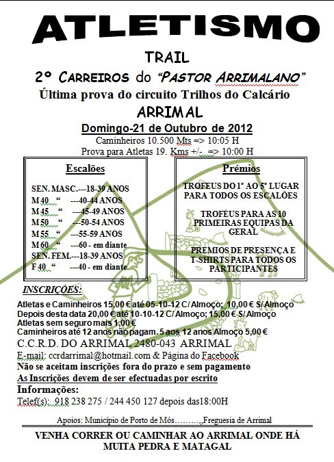 2º Trail Carreiros do Pastor Arrimalano
