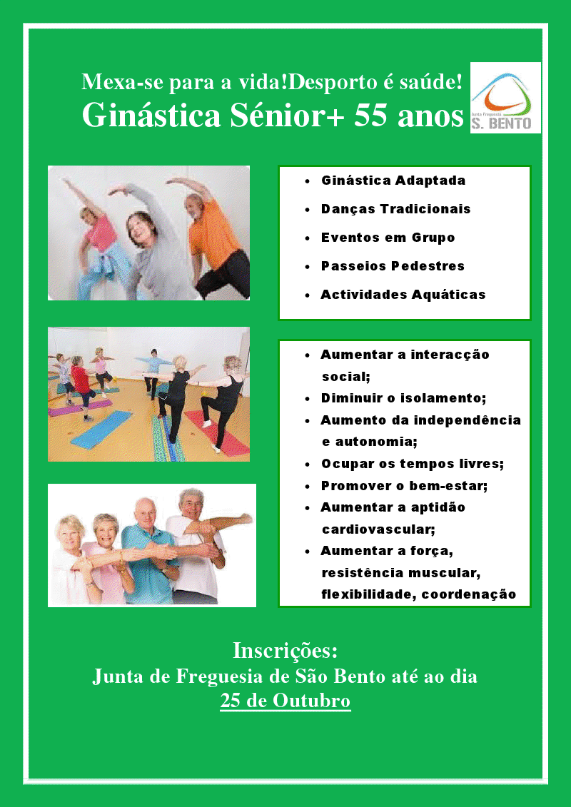 Ginastica Senior em S. Bento