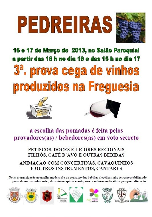 3ª Prova Cega de Vinhos
