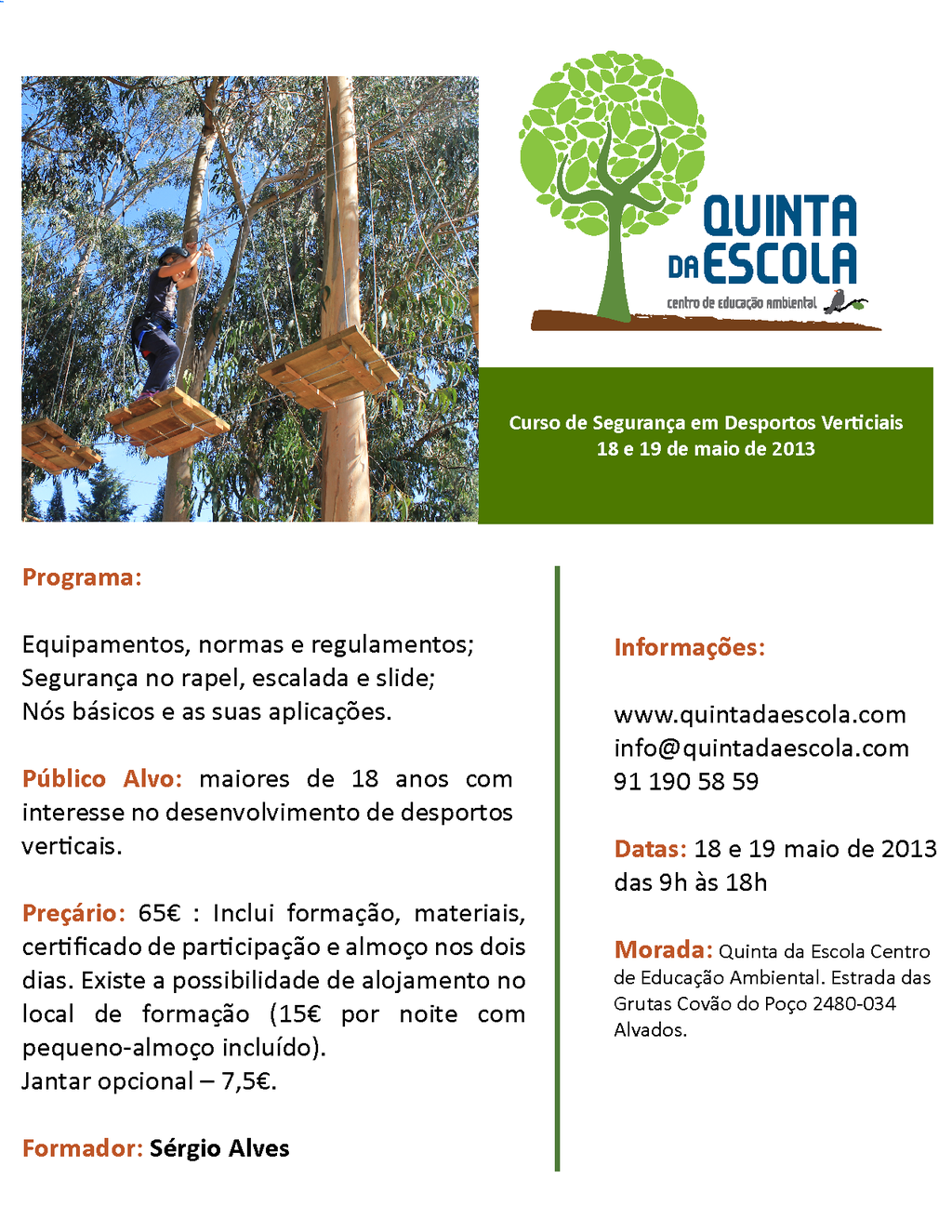 Curso de Segurança em Desportos Verticais