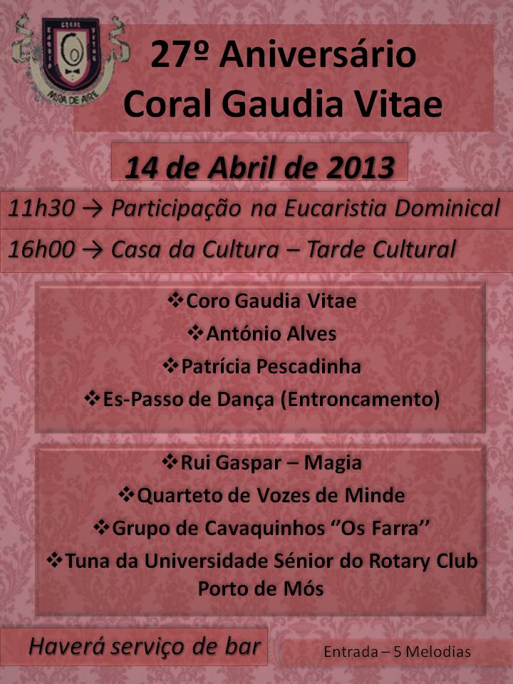 27 Aniversário Coro Gaudia Vitea