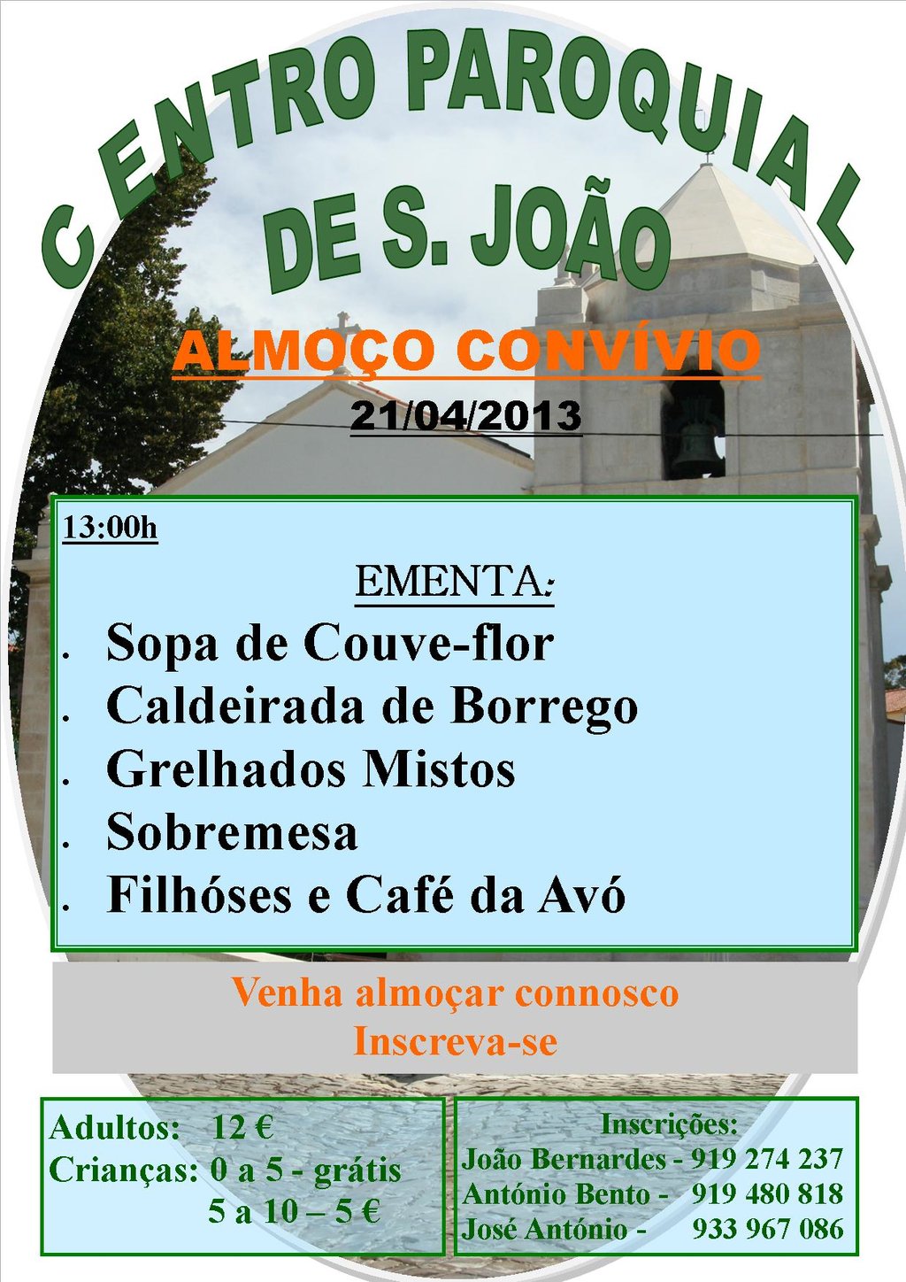 Almoço convívio do Centro Paroquial de S. João