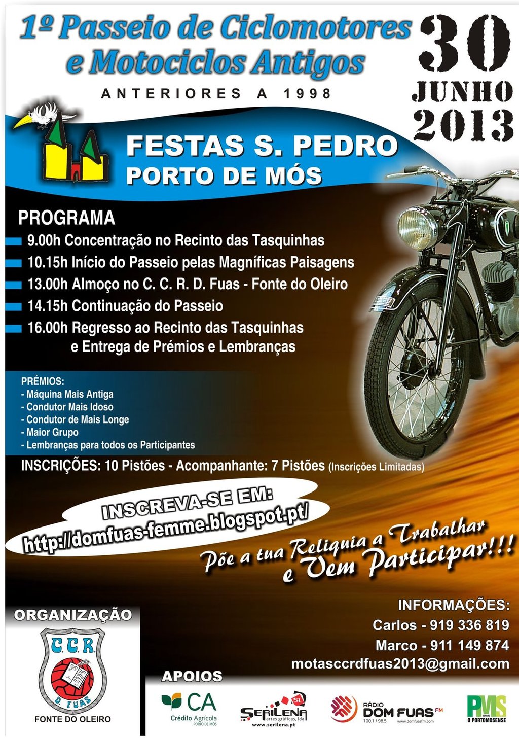 1º Passeio de Ciclomotores e Motociclos Antigos