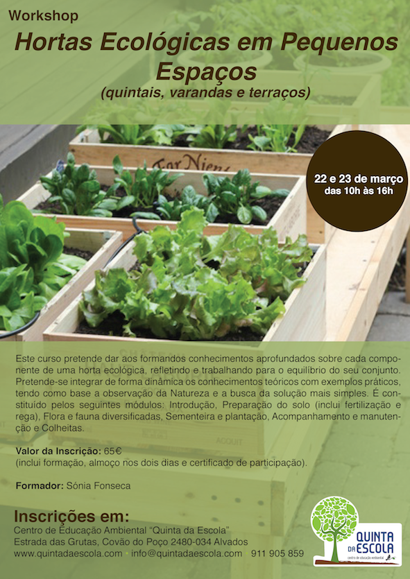 Workshop Hortas Ecológicas em Pequenos Espaços