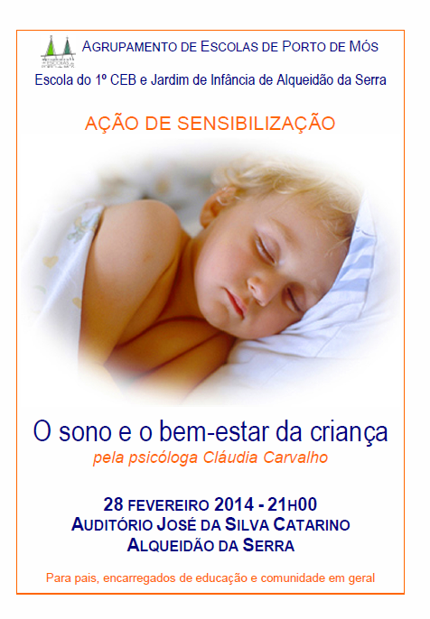 Ação de sensibilização "O sono e o bem-estar da criança"