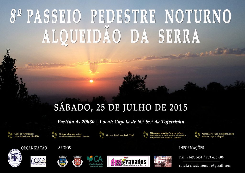 8º Passeio Pedestre Noturno do Alqueidão da Serra 