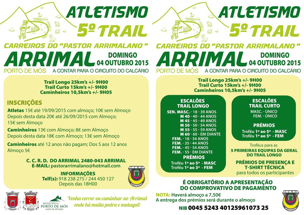 5º trail do pastor arrimalano