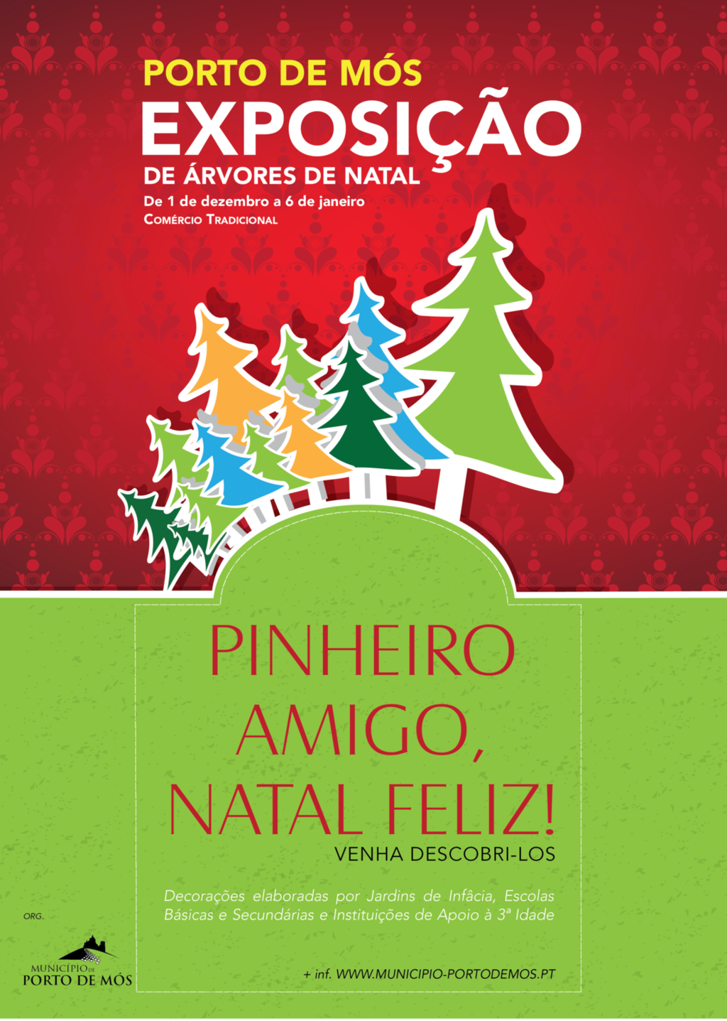 Pinheiro amiga natal feliz