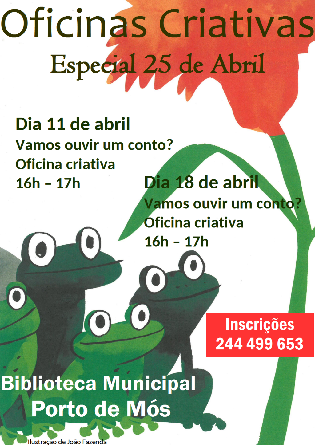 Oficinas criativas - especial 25 de abril