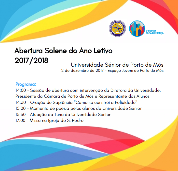 Sessão de abertura do ano letivo universidade sénior