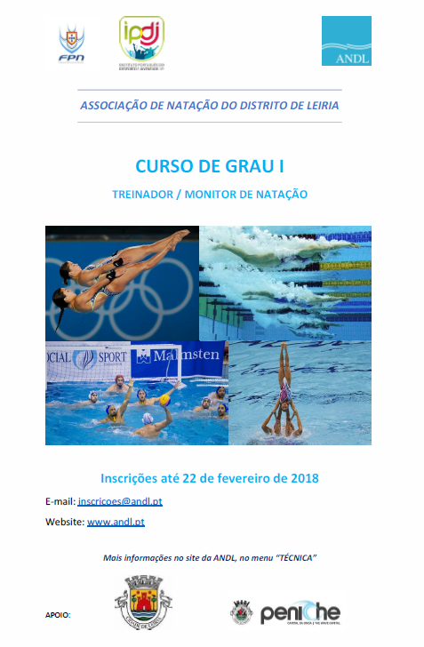 Curso Grau I Treinador/Monitor de Natação