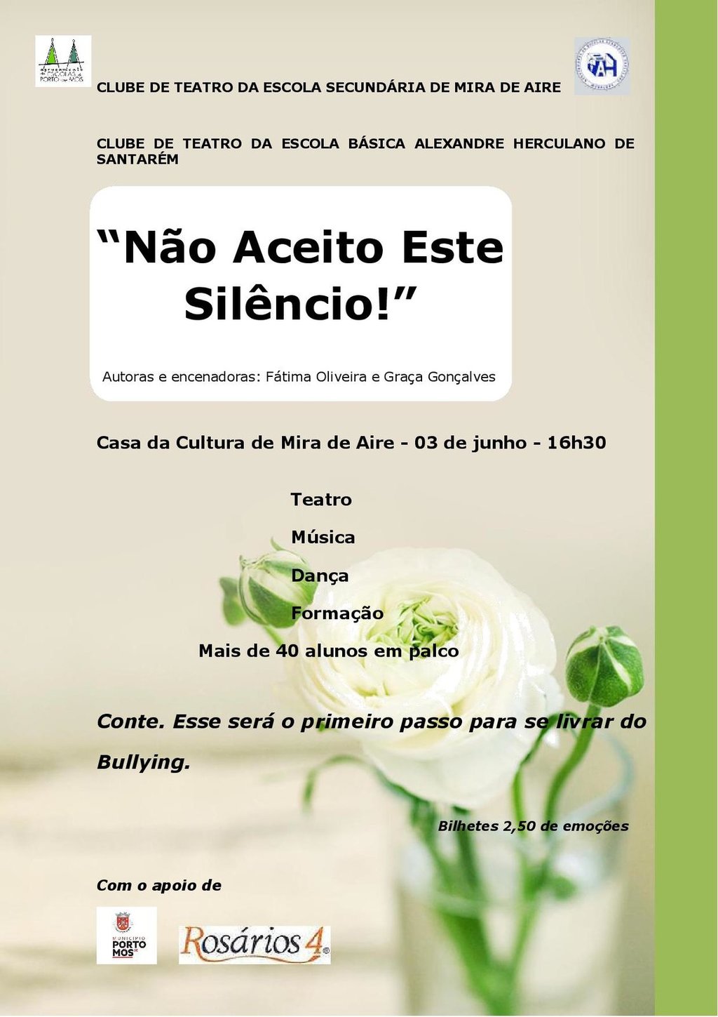 Em cena a peça "Não aceito este silêncio"