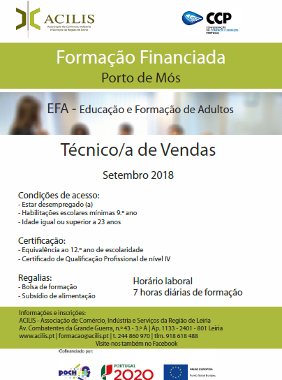 Formação financiada - técnico de vendas